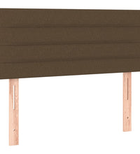 Boxspringbett mit Matratze & LED Dunkelbraun 80x200 cm Stoff