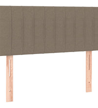 Boxspringbett mit Matratze & LED Taupe 90x200 cm Stoff
