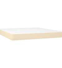 Boxspringbett mit Matratze & LED Creme 180x200 cm Stoff