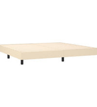 Boxspringbett mit Matratze & LED Creme 200x200 cm Stoff