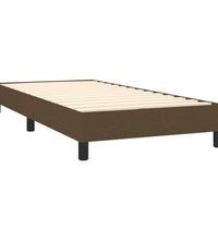 Boxspringbett mit Matratze & LED Dunkelbraun 80x200 cm Stoff