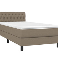 Boxspringbett mit Matratze & LED Taupe 90x200 cm Stoff