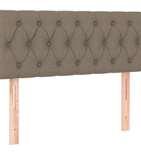 Boxspringbett mit Matratze & LED Taupe 90x200 cm Stoff