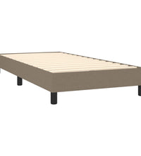 Boxspringbett mit Matratze & LED Taupe 90x200 cm Stoff