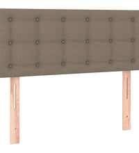 Boxspringbett mit Matratze & LED Taupe 90x200 cm Stoff