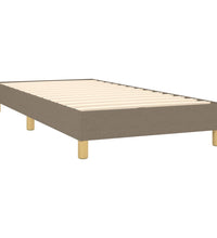 Boxspringbett mit Matratze & LED Taupe 90x200 cm Stoff