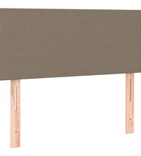 Boxspringbett mit Matratze & LED Taupe 90x200 cm Stoff