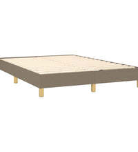 Boxspringbett mit Matratze & LED Taupe 140x200 cm Stoff