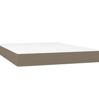 Boxspringbett mit Matratze & LED Taupe 140x200 cm Stoff