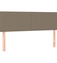 Boxspringbett mit Matratze & LED Taupe 140x200 cm Stoff