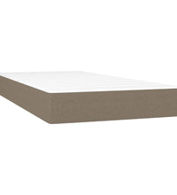 Boxspringbett mit Matratze & LED Taupe 90x200 cm Stoff