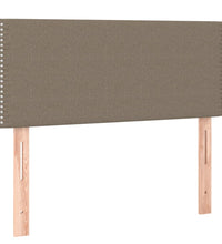 Boxspringbett mit Matratze & LED Taupe 90x200 cm Stoff