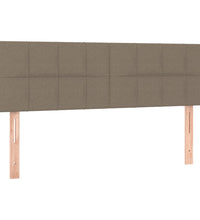 Boxspringbett mit Matratze & LED Taupe 140x190 cm Stoff