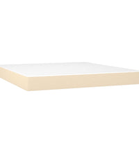 Boxspringbett mit Matratze & LED Creme 180x200 cm Stoff
