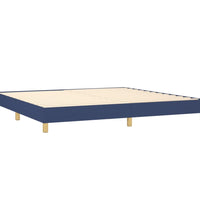 Boxspringbett mit Matratze & LED Blau 200x200 cm Stoff