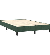 Boxspringbett mit Matratze & LED Dunkelgrün 120x200 cm Samt