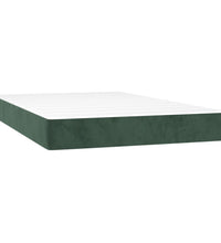 Boxspringbett mit Matratze & LED Dunkelgrün 120x200 cm Samt