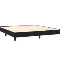 Boxspringbett mit Matratze & LED Schwarz 160x200 cm Samt