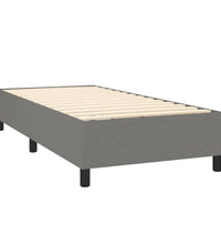 Boxspringbett mit Matratze & LED Dunkelgrau 90x190 cm Stoff
