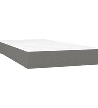 Boxspringbett mit Matratze & LED Dunkelgrau 90x190 cm Stoff