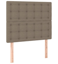 Boxspringbett mit Matratze & LED Taupe 90x200 cm Stoff