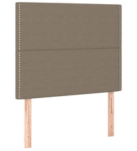 Boxspringbett mit Matratze & LED Taupe 90x200 cm Stoff