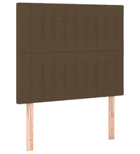 Boxspringbett mit Matratze & LED Dunkelbraun 80x200 cm Stoff