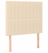 Boxspringbett mit Matratze & LED Creme 100x200 cm Stoff