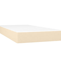 Boxspringbett mit Matratze & LED Creme 200x200 cm Stoff