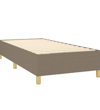 Boxspringbett mit Matratze & LED Taupe 90x200 cm Stoff
