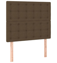 Boxspringbett mit Matratze & LED Dunkelbraun 80x200 cm Stoff