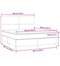 Boxspringbett mit Matratze & LED Dunkelgrün 180x200 cm Samt