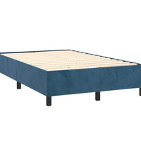 Boxspringbett mit Matratze & LED Dunkelblau 120x200 cm Samt