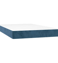 Boxspringbett mit Matratze & LED Dunkelblau 120x200 cm Samt