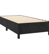 Boxspringbett mit Matratze & LED Schwarz 80x200 cm Samt