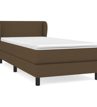 Boxspringbett mit Matratze Dunkelbraun 80x200 cm Stoff
