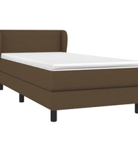 Boxspringbett mit Matratze Dunkelbraun 80x200 cm Stoff