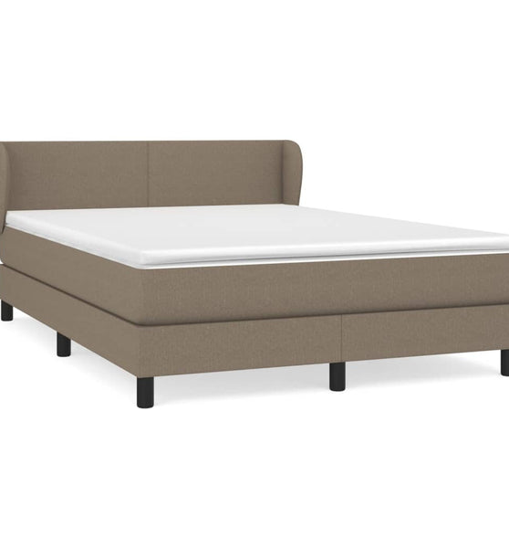 Boxspringbett mit Matratze Taupe 140x200 cm Stoff