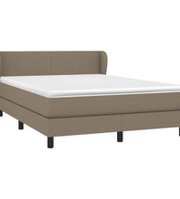 Boxspringbett mit Matratze Taupe 140x200 cm Stoff