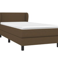 Boxspringbett mit Matratze Dunkelbraun 80x200 cm Stoff