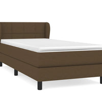 Boxspringbett mit Matratze Dunkelbraun 80x200 cm Stoff