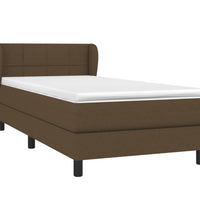 Boxspringbett mit Matratze Dunkelbraun 80x200 cm Stoff