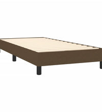 Boxspringbett mit Matratze Dunkelbraun 80x200 cm Stoff