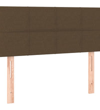 Boxspringbett mit Matratze Dunkelbraun 80x200 cm Stoff