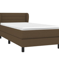 Boxspringbett mit Matratze Dunkelbraun 80x200 cm Stoff
