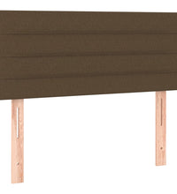 Boxspringbett mit Matratze Dunkelbraun 80x200 cm Stoff