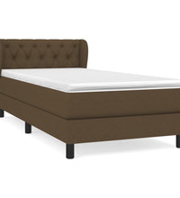 Boxspringbett mit Matratze Dunkelbraun 80x200 cm Stoff