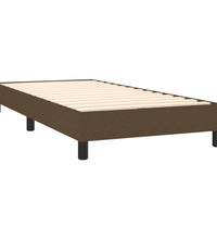 Boxspringbett mit Matratze Dunkelbraun 80x200 cm Stoff
