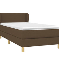 Boxspringbett mit Matratze Dunkelbraun 80x200 cm Stoff