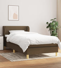 Boxspringbett mit Matratze Dunkelbraun 80x200 cm Stoff